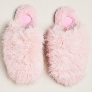 NWT Maeve Faux Fur Pink Slippers Small